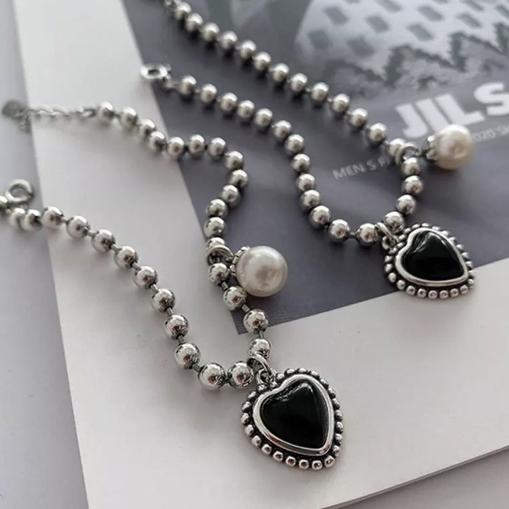 NEW 925 STERLING SILVER PEARL HEART BRACELET, NICE BRACELET, CUTE BRACELET - Picture 6 of 6